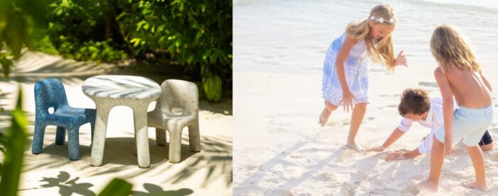 The Nautilus Maldives und ecoBirdy schaffen aus recycelten Spielzeugen nachhaltige Spielräume für junge Gäste