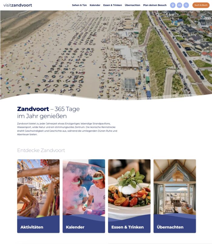 Urlaub in Zandvoort: Badeort bringt brandneue Buchungsplattform an den Start
