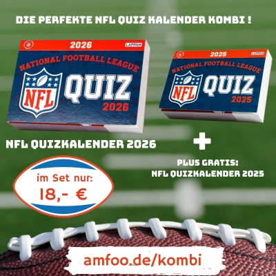 Brandneu: Der offizielle NFL Quizkalender 2026 Brandneu: Der offizielle NFL Quizkalender 2026