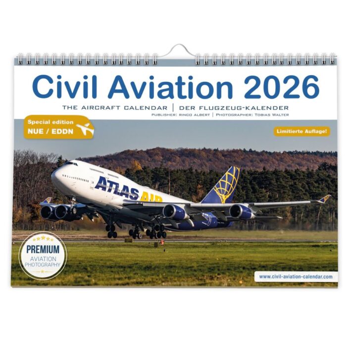 Flugzeugkalender 2026 Sonderausgabe „Flughafen Nürnberg“ – Wandkalender mit einzigartigen Flugzeugfotos