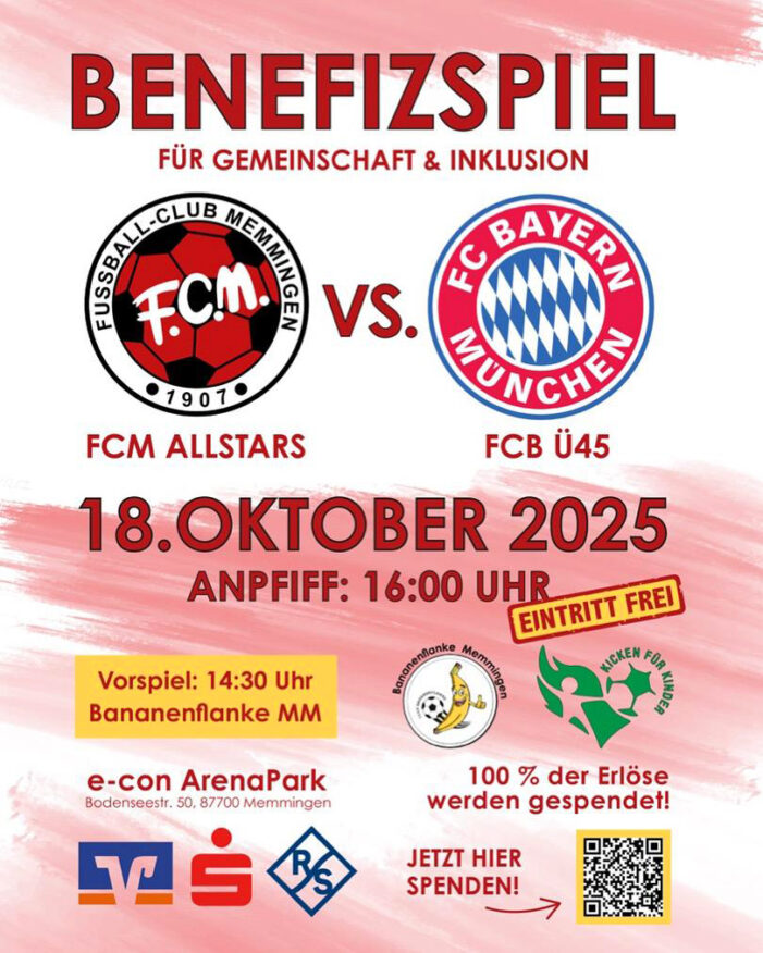 Top-Stars kommen zu Fußball-Benefizspiel nach Memmingen