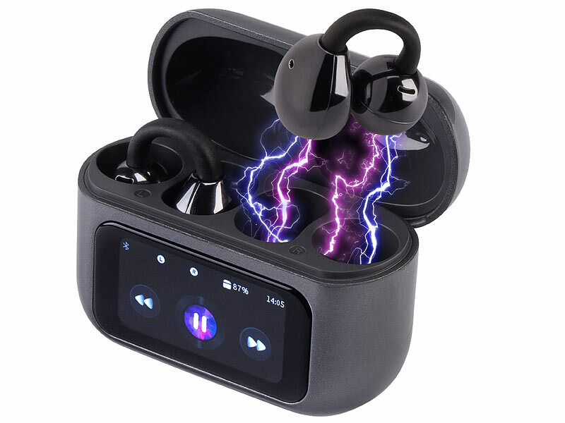 auvisio Clip-on-Ohrhörer und KI-Echtzeitübersetzer für 115 Sprachen