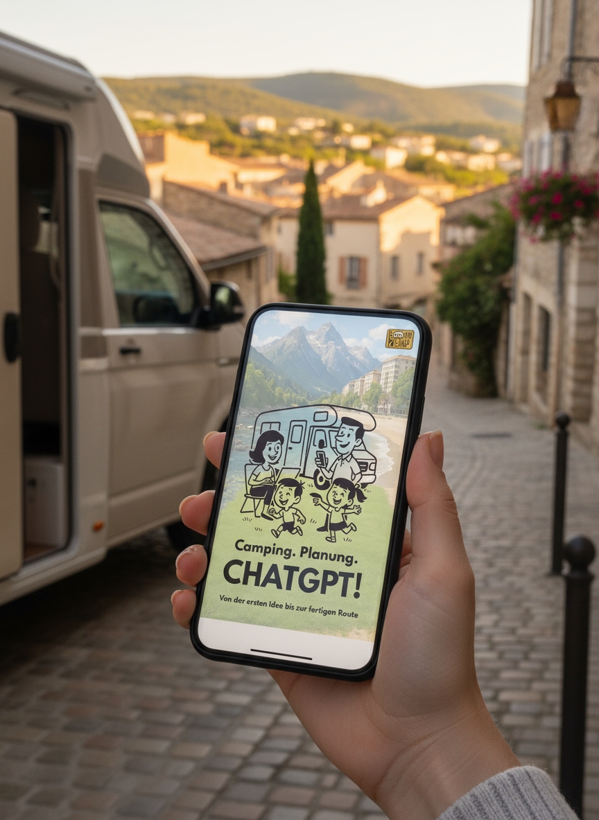 „Camping. Planung. ChatGPT!“ – das smarte E-Book „Camping. Planung. ChatGPT!“ – das smarte E-Book