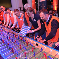 Champions League am Kickertisch: Tore, Teamgeist & Charity