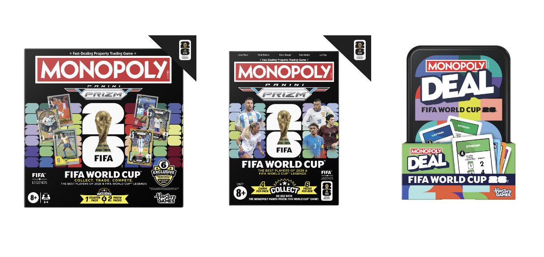 Hasbro Games läutet das WM-Jahr ein: Neue Monopoly FIFA World Cup 2026™ Kollektion für Fußballfans und Familien