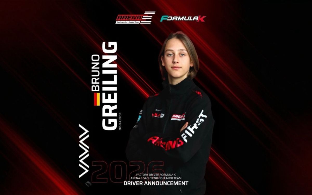 Nachwuchsrennfahrer Bruno Greiling wird Werksfahrer im Arena E Sachsenring Junior Team