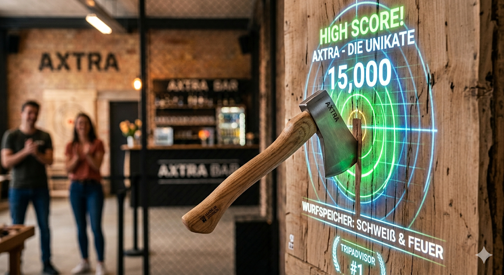 Weltpremiere in Zürich: Axtra kombiniert Axtbau und interaktives Axtwerfen für ein völlig neues Event-Erlebnis