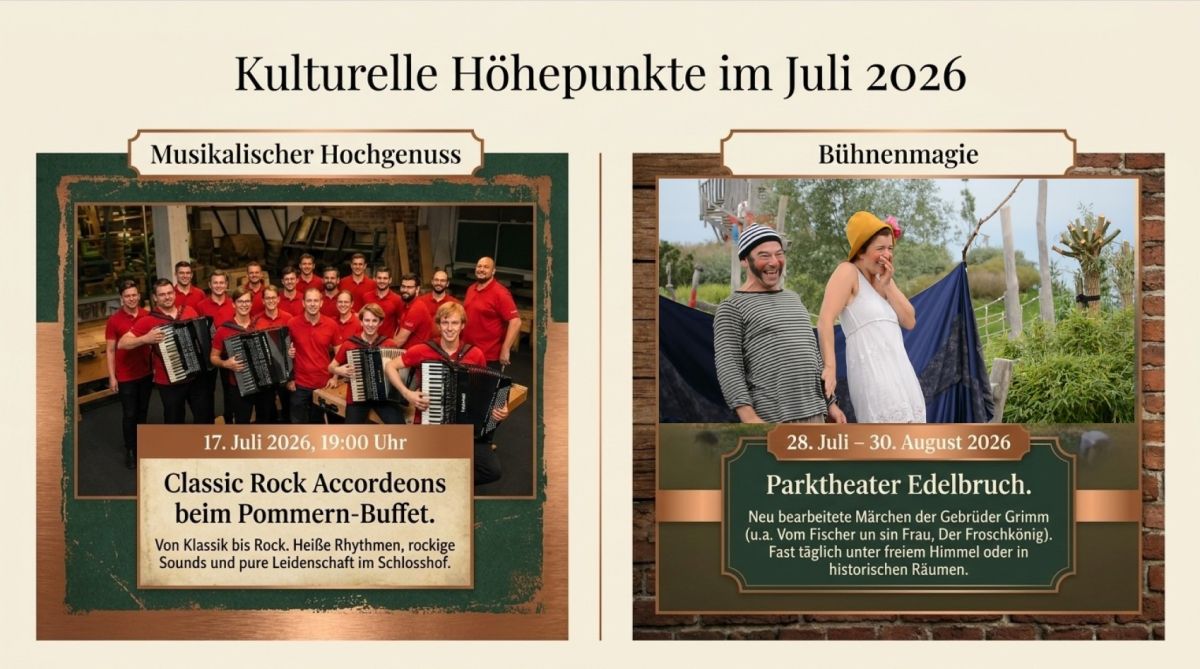Juli-Highlights auf Wasserschloss Mellenthin