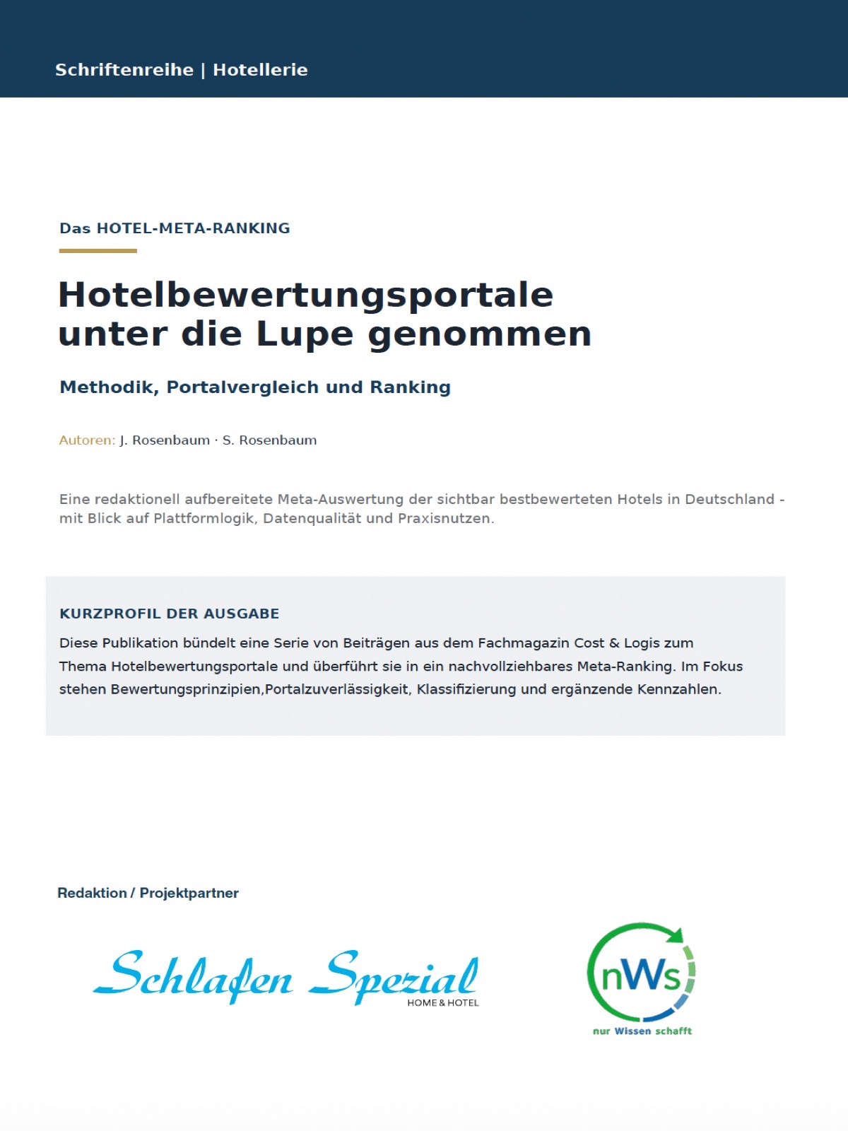 Neue Studie analysiert 20 Hotelbewertungsportale: Erstmals Meta-Ranking für den deutschen Hotelmarkt erstellt