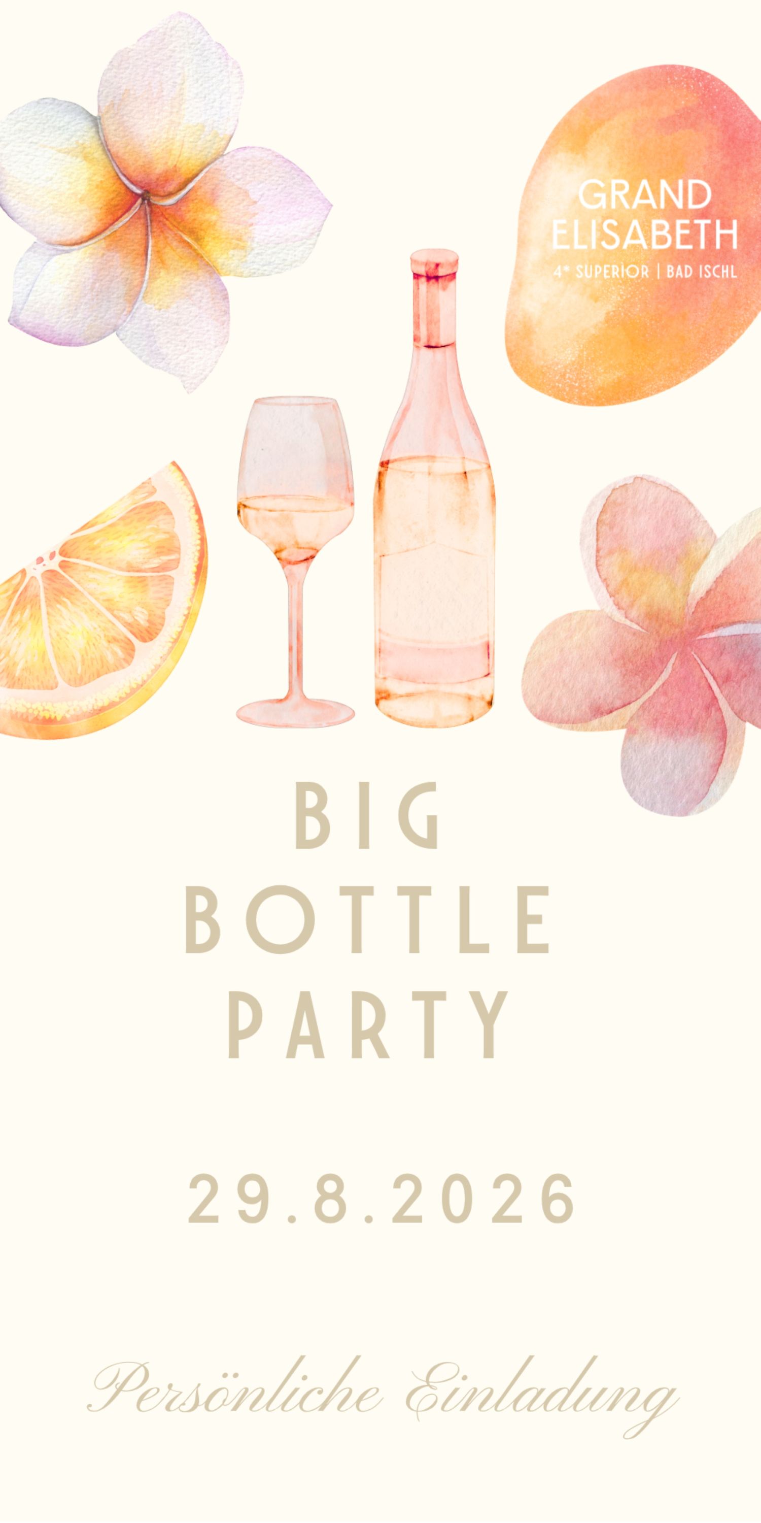 „Big Bottle Party“ am 29. August mit Live-Jazz, Kulinarik und ausgewählten Weinen