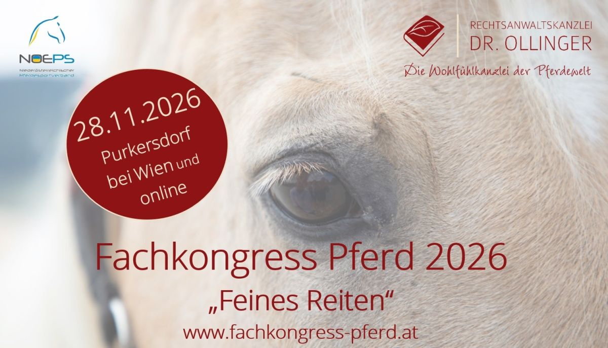 Fachkongress Pferd 2026: „Feines Reiten“ im Fokus von Tierwohl und Partnerschaft Fachkongress Pferd 2026: „Feines Reiten“ im Fokus von Tierwohl und Partnerschaft