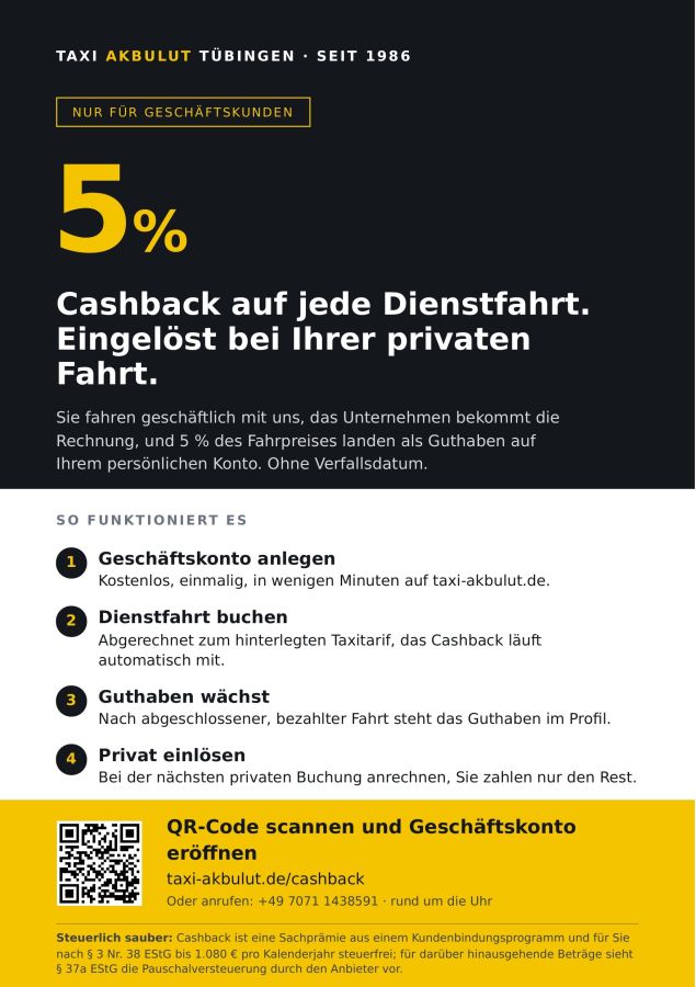 Taxi Akbulut Tübingen digitales Buchungsportal mit Cashback Taxi Akbulut Tübingen digitales Buchungsportal mit Cashback