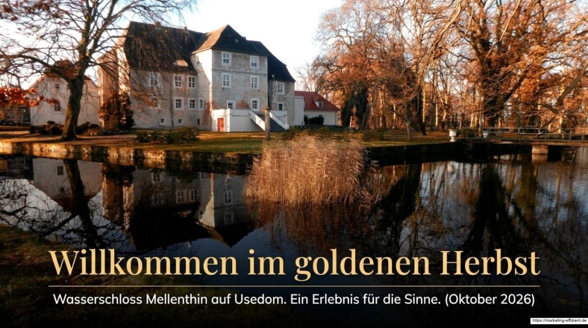 Wasserschloss Mellenthin lädt ein zum goldenen Herbst auf Usedom Wasserschloss Mellenthin lädt ein zum goldenen Herbst auf Usedom